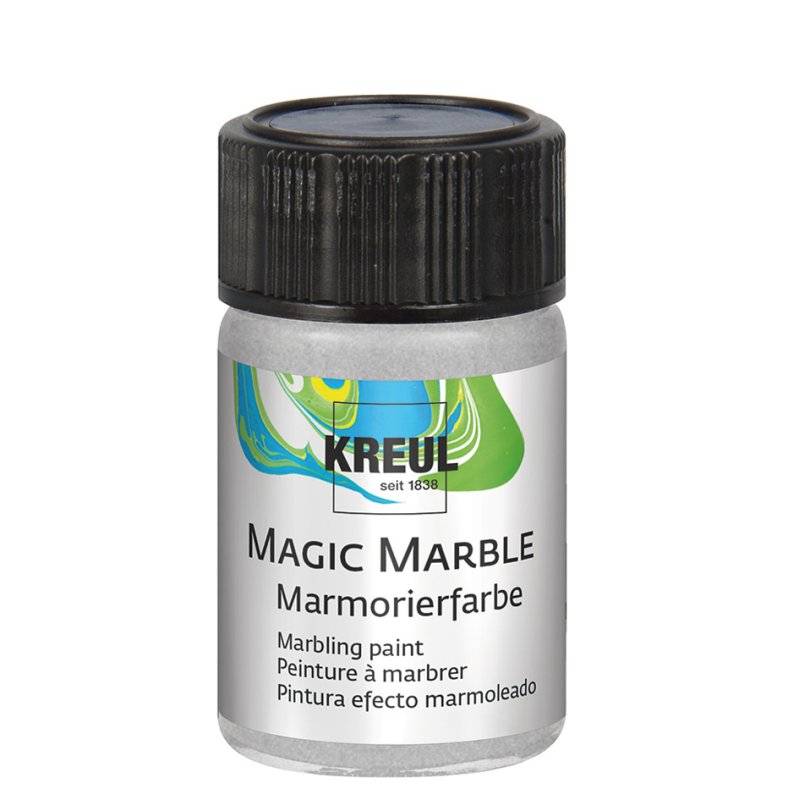 KREUL peinture marbre Magic Marble, argent, 20 ml